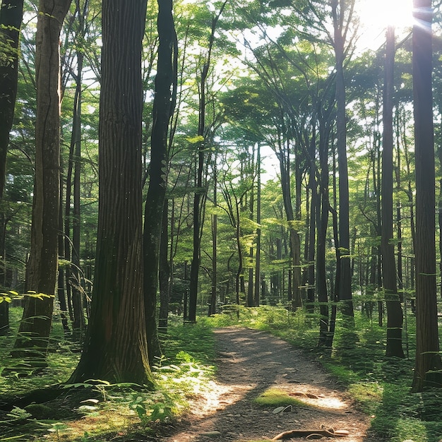 Bella scena della foresta giapponese