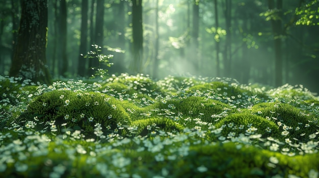 Bella scena della foresta giapponese