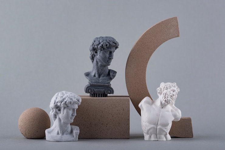 Foto gratuito bella scultura di figura romana