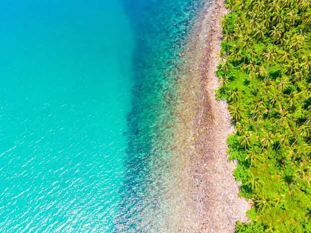 Bella vista aerea della spiaggia