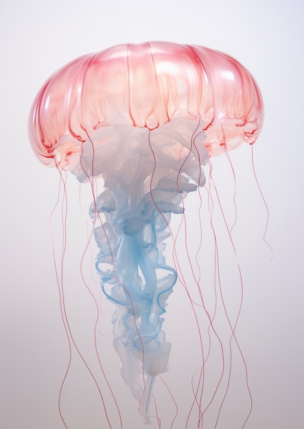 Belle meduse che nuotano nell'oceano