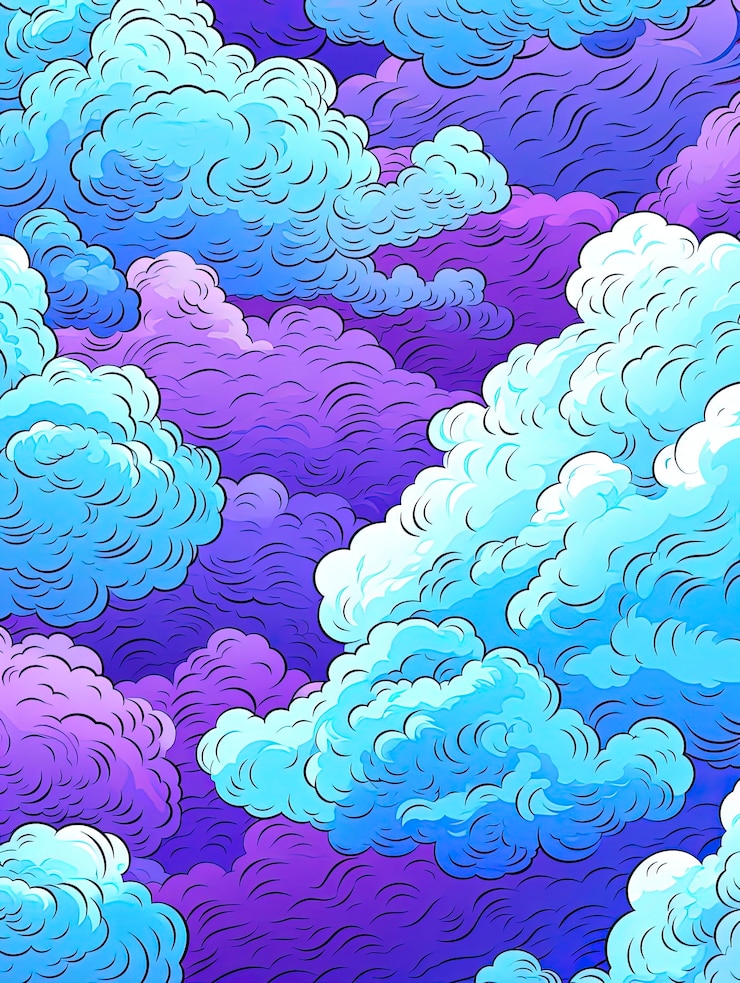 Foto gratuito belle nuvole arte digitale