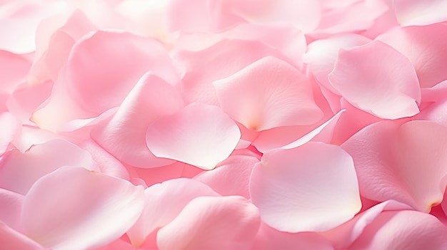 Bellissima composizione di petali di rosa