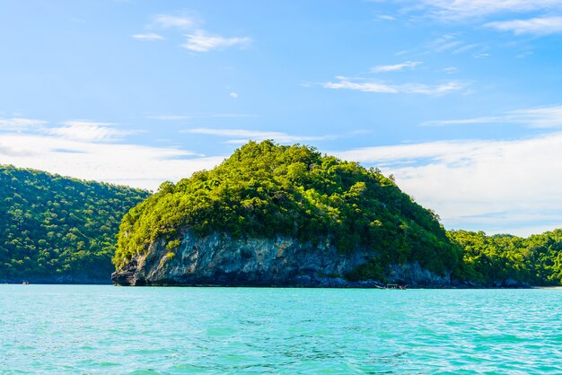 Bellissima isola tropicale, spiaggia, mare e oceano