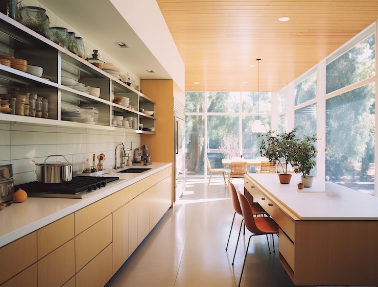 Foto gratuito bellissima progettazione d'interni della cucina