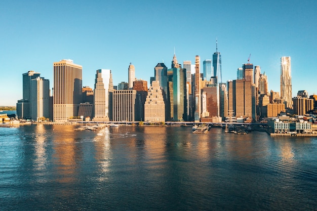 Bellissimi e moderni edifici di New York City, USA