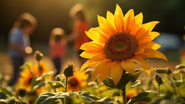 Bellissimi girasoli in natura