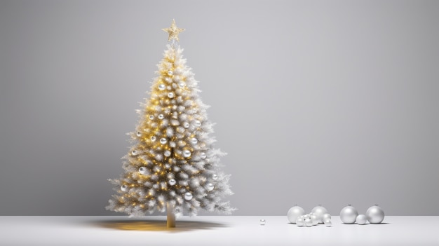Bellissimo albero di Natale in studio