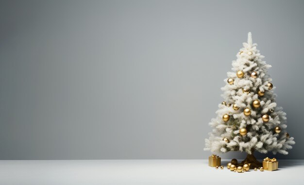 Bellissimo albero di Natale in studio