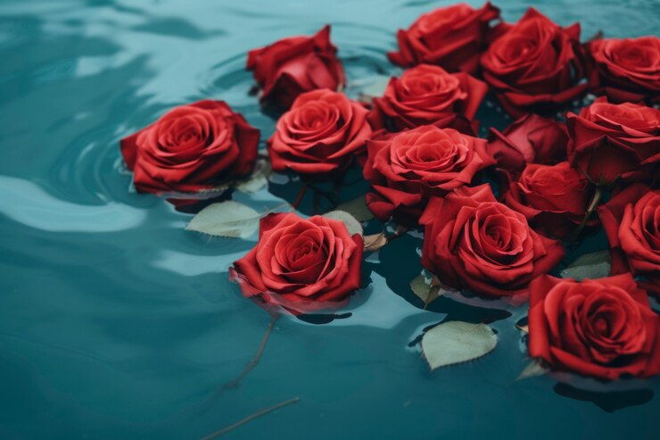 Foto gratuito bellissimo bouquet di rose in acqua