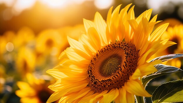 Bellissimo campo di girasoli