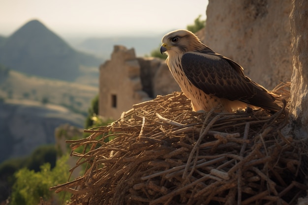 Bellissimo falco in natura