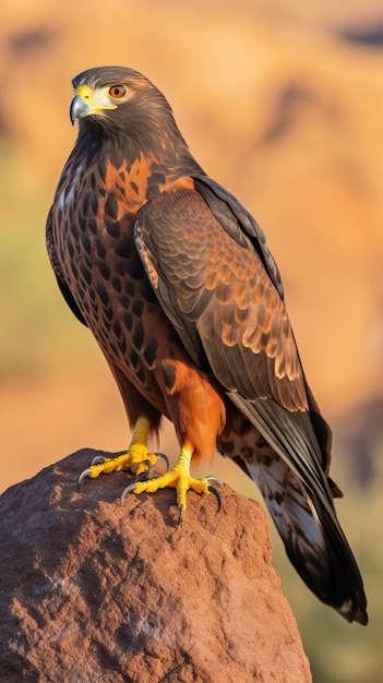 Bellissimo falco in natura