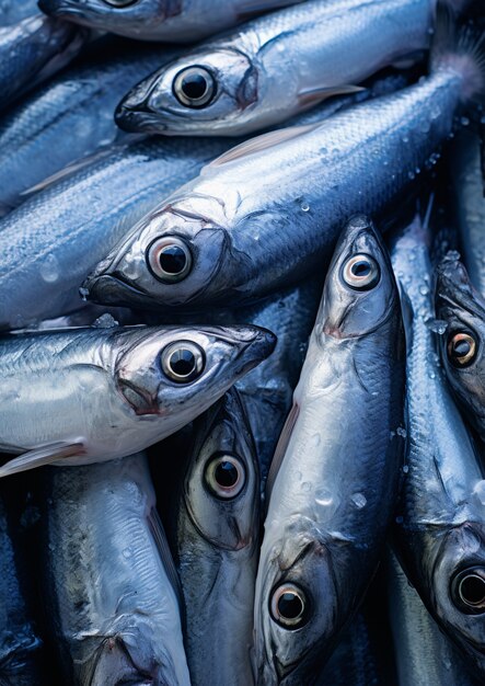 Bellissimo gruppo di pesci sott'acqua