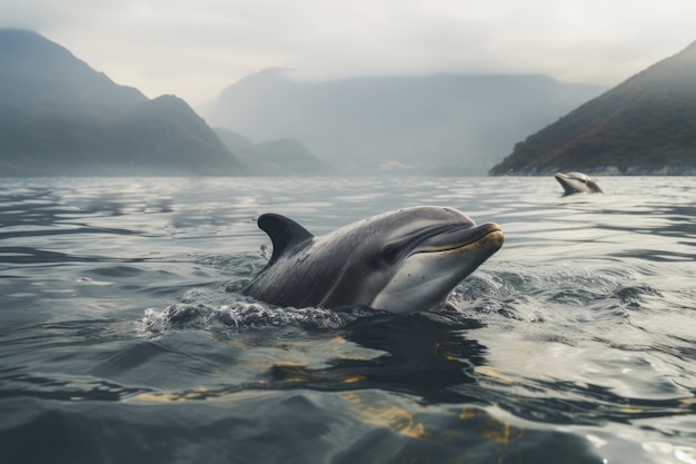 Bellissimo il nuoto dei delfini