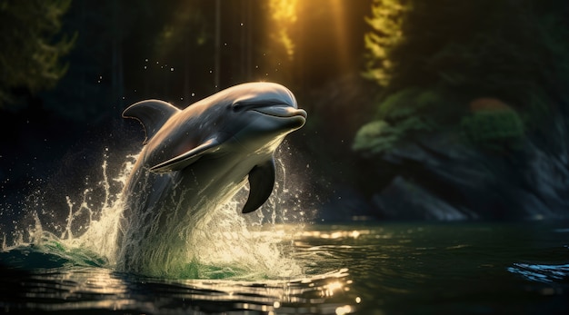 Bellissimo il nuoto dei delfini