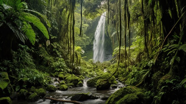 Bellissimo paesaggio a cascata