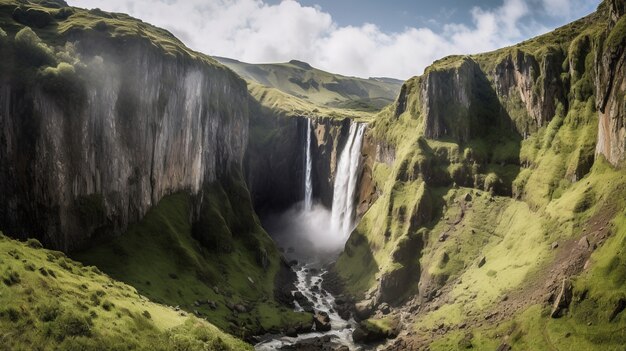 Bellissimo paesaggio a cascata