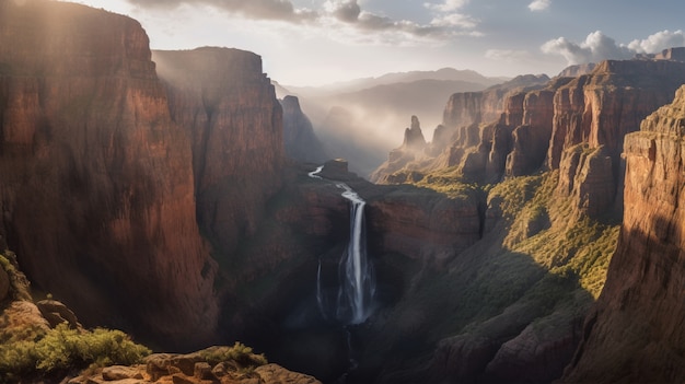 Bellissimo paesaggio a cascata