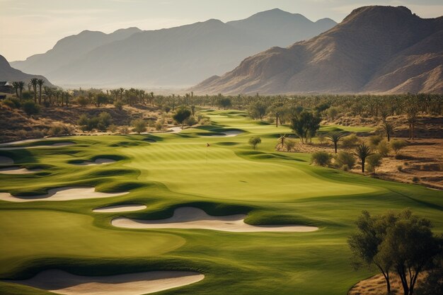 Bellissimo paesaggio di un campo da golf