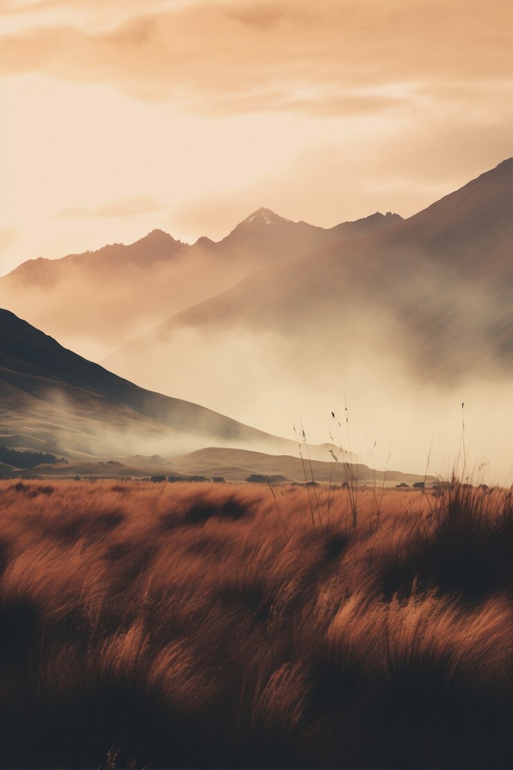 Foto gratuito bellissimo paesaggio naturale con montagne