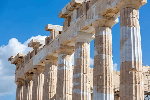 Bellissimo scatto della cittadella dell'Acropoli di Atene, Grecia