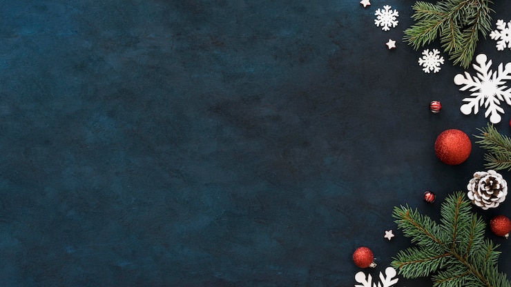 Foto gratuito bello concetto di vigilia di natale con lo spazio della copia