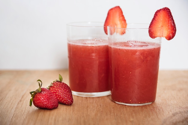 Bevanda rinfrescante con fragola