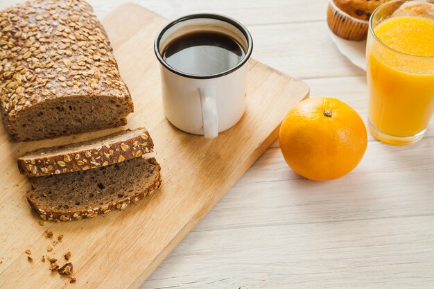 Bevande e cibo per colazione