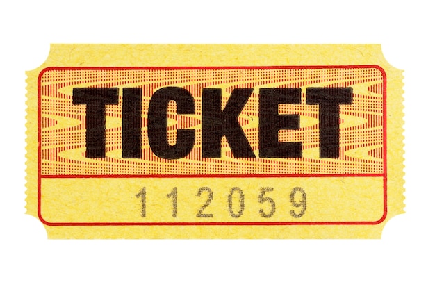 Biglietto d'ingresso giallo