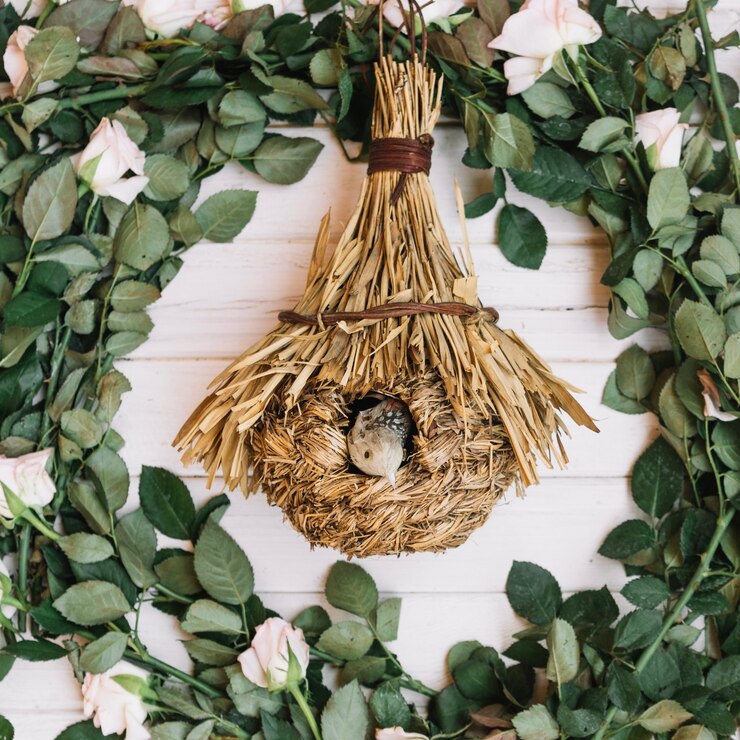 Foto gratuito birdhouse in corona