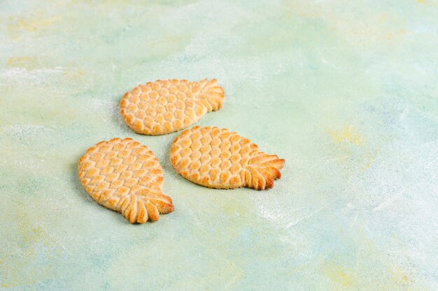 Biscotti deliziosi a forma di ananas.