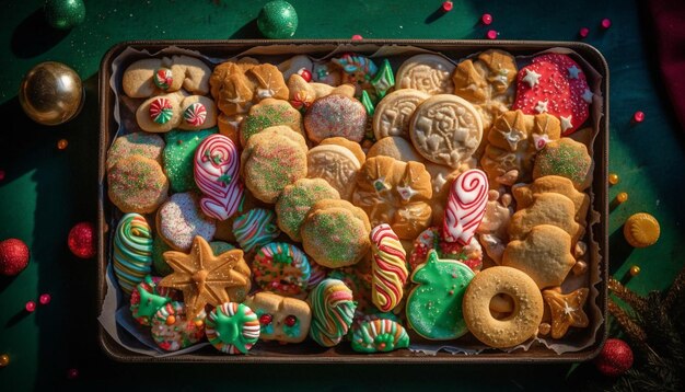 Biscotti di pan di zenzero fatti in casa un regalo di indulgenza invernale generato dall'IA