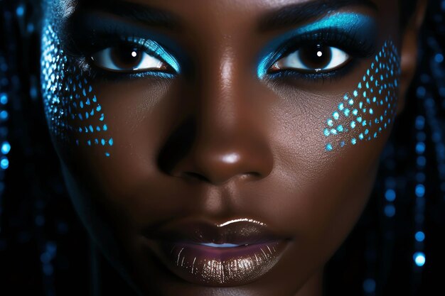 blue makeup immagine generata da AI