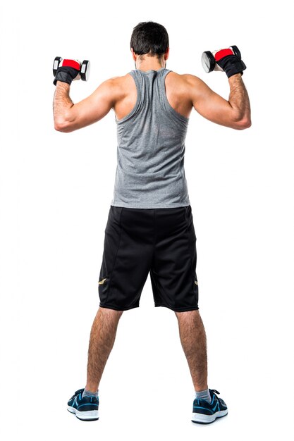 Bodybuilding atleta peso fitness maschio