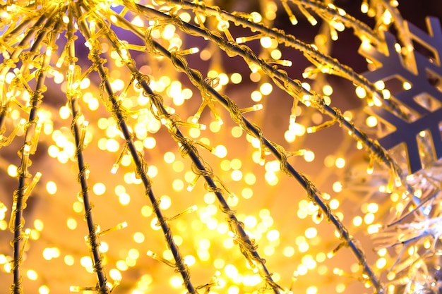 Bokeh defocused oro sfondo Natale