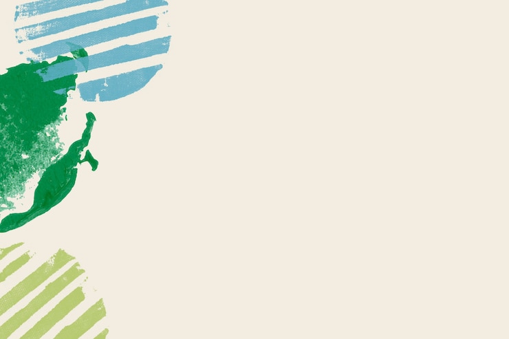 Foto gratuito bordo con stampa a blocchi verde su sfondo beige