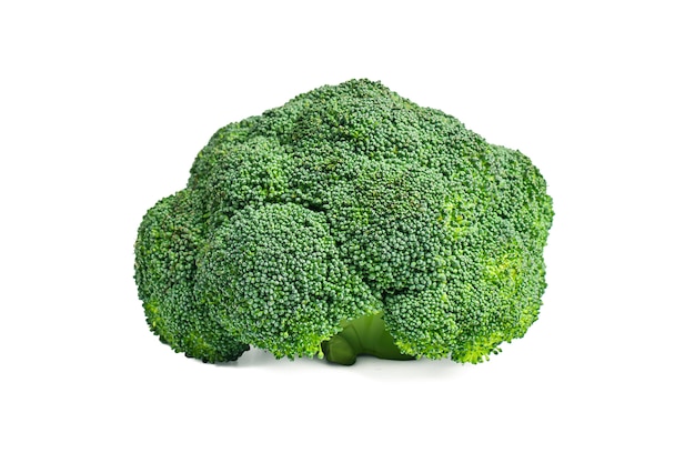 Broccoli gialli su uno sfondo bianco