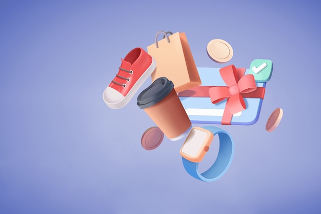 Buono regalo in rendering 3d