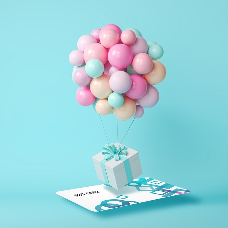 Foto gratuito buono regalo in rendering 3d