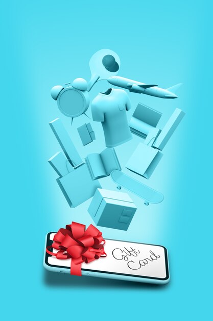 Buono regalo in rendering 3d