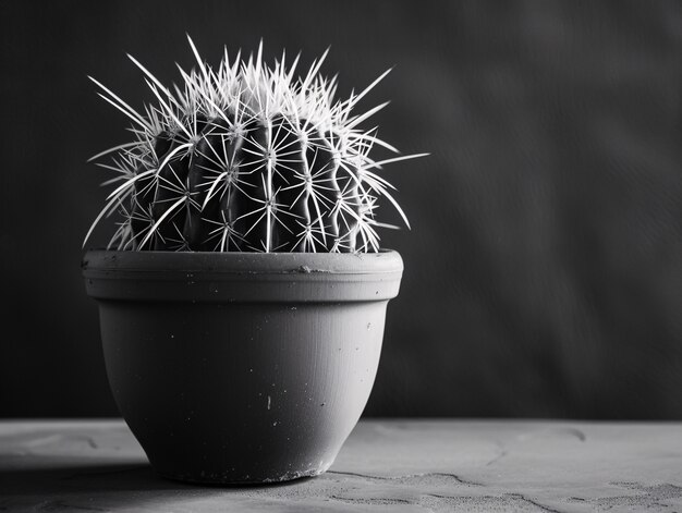 Cactus del deserto bianco e nero