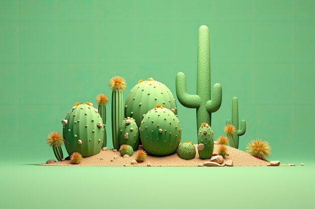 Cactus del deserto in studio