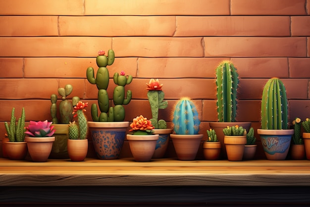 Cactus del deserto in studio