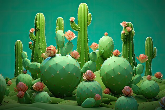 Cactus del deserto in studio