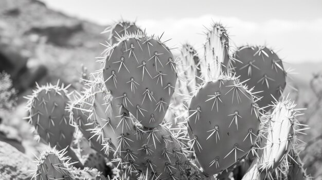 Cactus monocromatici del deserto