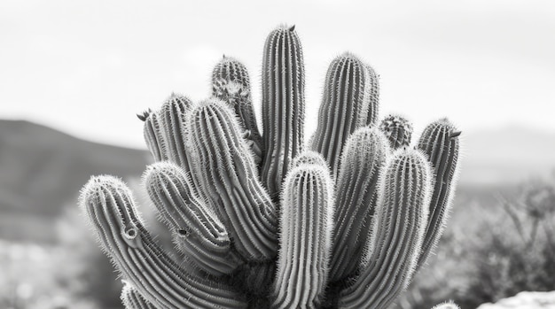Cactus monocromatici del deserto
