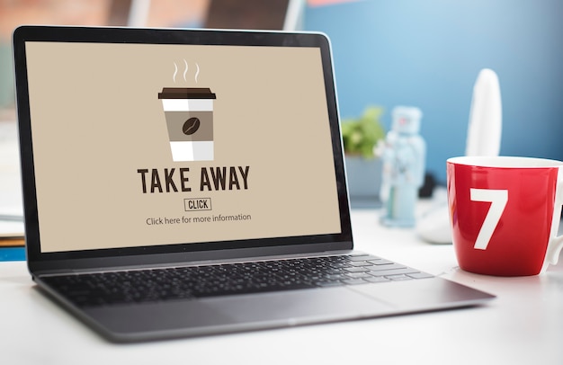 Caffè Take Away Order Consegna online Menu Concept