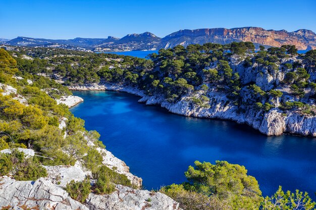 Calanques di Port Pin a Cassis in Francia vicino a Marsiglia