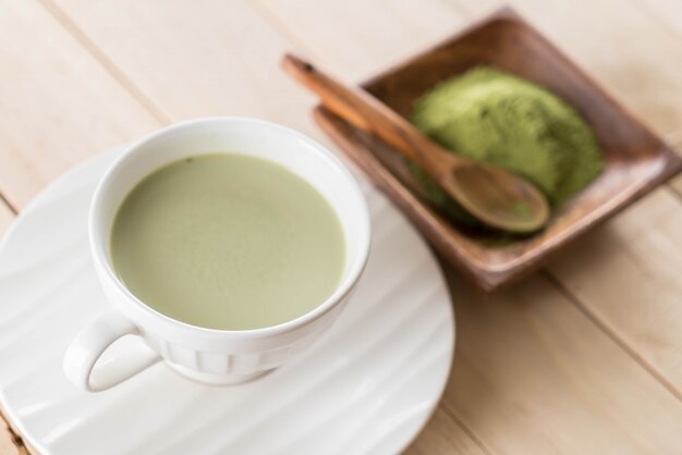 Caldo matcha latte